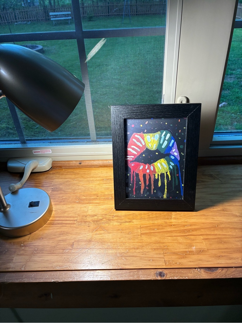 Rainbow Lip Art Print 5x7 *frame not included *